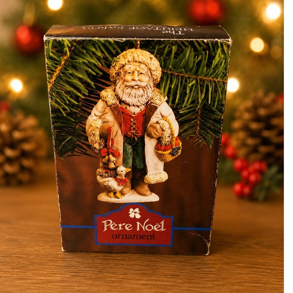 Vintage Midwest Importers Pere Noel Resin Ornament NOS Christmas Collectible